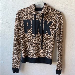 PINK Victoria’s Secret Leopard Print Hoodie